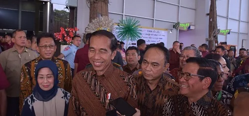 Presiden RI, Usai menghadiri Puncak Peringatan HPN 2024, di Econventional Hall Ecopark Ancol, Jakarta, Selasa (20/02). (Foto: Dok. Humas Setkab).
