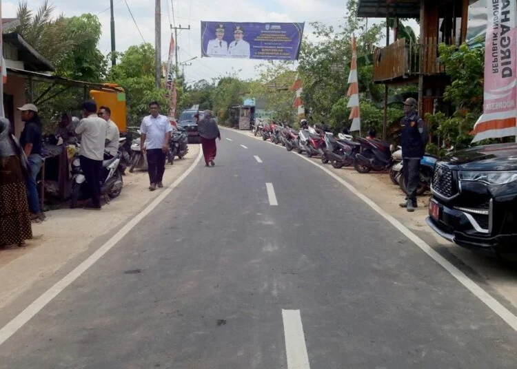 Kondisi ruas jalan jalan desa dalam pagar ulu (Poros Kalimantan)
