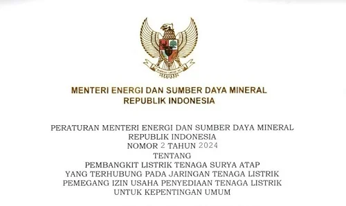 Permen PLTS Atap. (Foto: Ist).