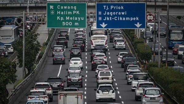 Contraflow diberlakukan di Tol Jakarta-Cikampek (Dok : Int).