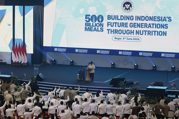 Presiden Prabowo saat menghadiri acara Building Indonesia's Future Generations Through Nutrition yang digelar di Sentul International Convention Center (SICC), Kabupaten Bogor, Jawa Barat (Dok : MENPANRB).