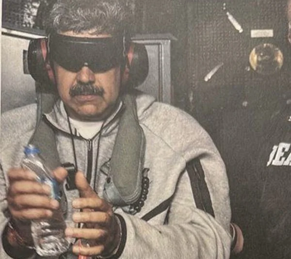 Presiden Amerika Serikat Donald Trump mengunggah foto Presiden Venezuela Nicolas Maduro yang ditangkap di atas kapal perang AS (Dok : int).