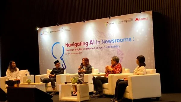 Diskusi bertema Navigating AI in Newsrooms: Research Insights and Media Business Sustainability di Hotel Morrissey, Jakarta (Dok : Ist).