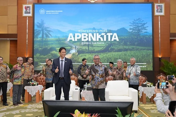 Konferensi Pers APBN KiTA Edisi Juni 2026 yang memaparkan realisasi Anggaran Pendapatan dan Belanja Negara (APBN) hingga akhir Mei 2026 (Dok : Ist).