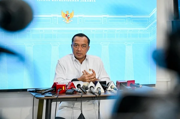 Menteri Sekretaris Negara, Prasetyo Hadi saat memberikan keterangan pers (Dok : Ist).