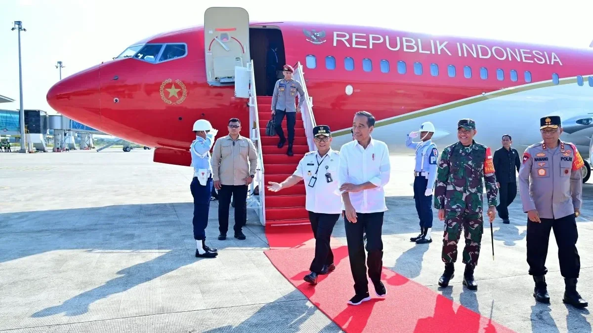 Pesawat Kepresidenan yang membawa Presiden Jokowi dijadwalkan mendarat perdana di Bandara Ibu Kota Nusantara (IKN), Kalimantan Timur./Ist