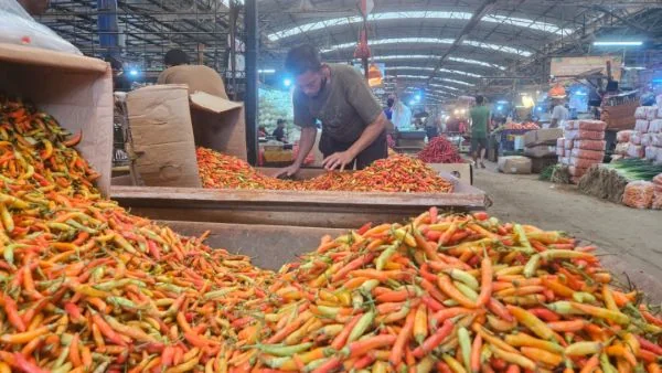 Cabai rawit merah di Pasar Induk Kramat Jati (Dok : Ist).
