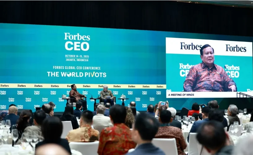 Presiden Prabowo Dialog dengan Steve Forbes di Forum CEO Global 2025