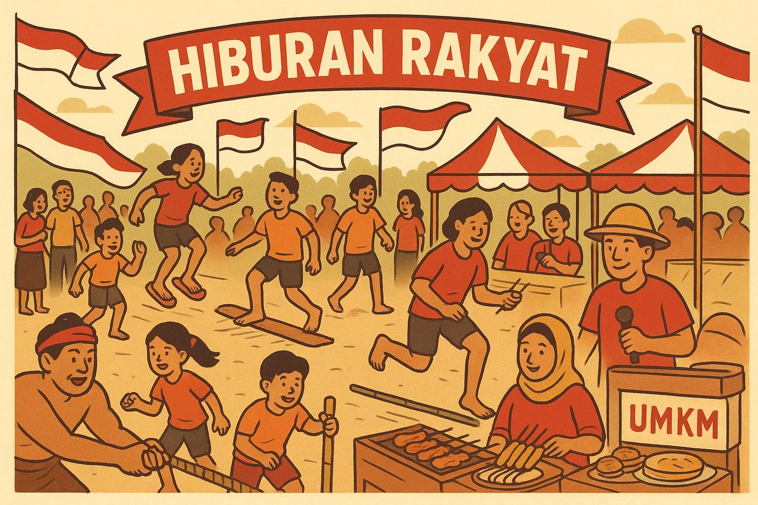 Ilustrasi hiburan rakyat HUT RI (dok.KabarIndonesia)