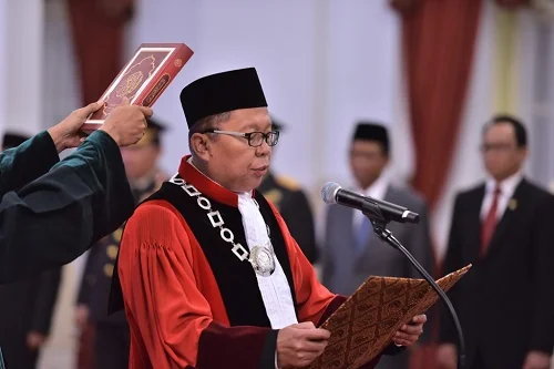 Pelantikan Arsul Sani sebagai Hakim Mahkamah Konstitusi (MK). (Foto: Dok. BPMI Setpres).