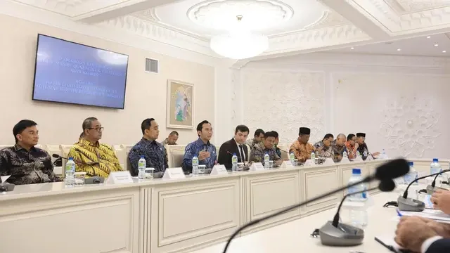 Grup Kerjasama Bilateral Indonesia (GKSB) dari DPR RI diketuai Edhie Baskoro Yudhoyono atau Ibas dari Fraksi Partai Demokrat bertemu dengan Oliy Majlis, Parlemen Uzbekistan di Tashkent./Ist