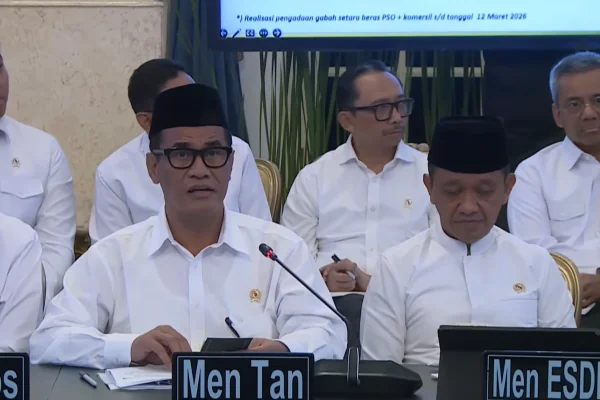 Menteri Pertanian (Mentan) Andi Amran Sulaiman melaporkan ketersediaan stok pangan nasional (Dok : Ist).