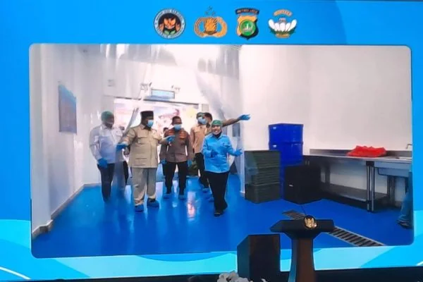 Presiden Prabowo saat menghadiri Groundbreaking SPPG Polri di Palmerah (Dok : Int).