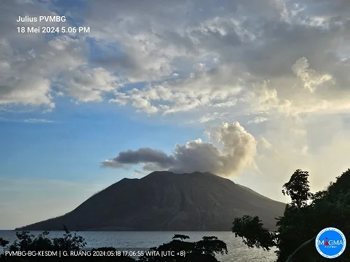 Gunung Ruang. (Foto: Dok. PVMBG).